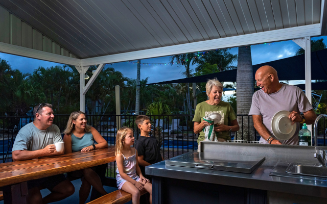 Utlimate guide to holiday parks for families accommodation camp kitchen